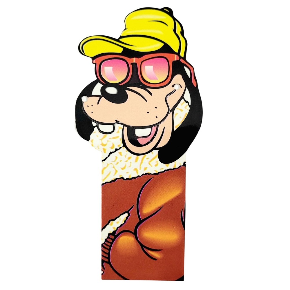 Vintage 80s Goofy Dog Book Bites Tab Bookmark sun shades 1989 Warner Bros 26-161